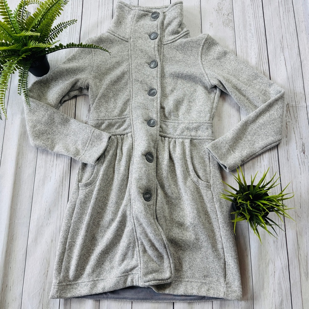 Patagonia Long Better Coat M Button Down Peacoat Trench Jacket Gray Women’s - Picture 3 of 7
